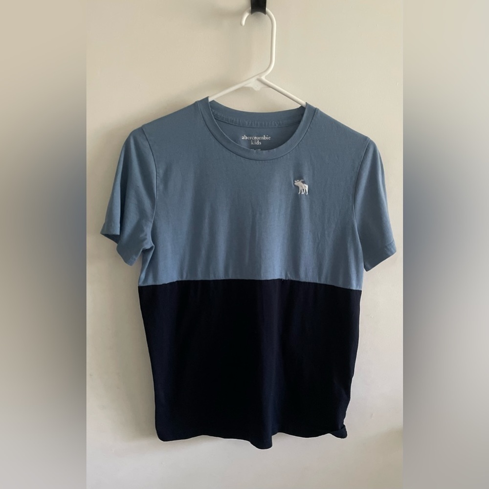 Boys Abercrombie Kids Blue Two Toned T-Shirt Size 15/16